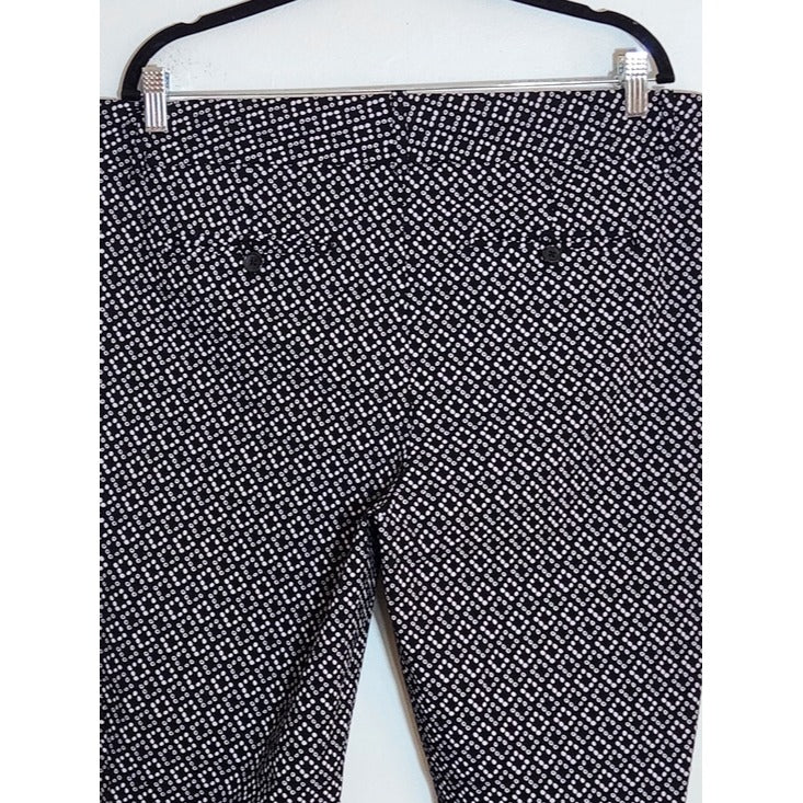 The Limited Black and White Dot Print Ankle Pants Size 14W