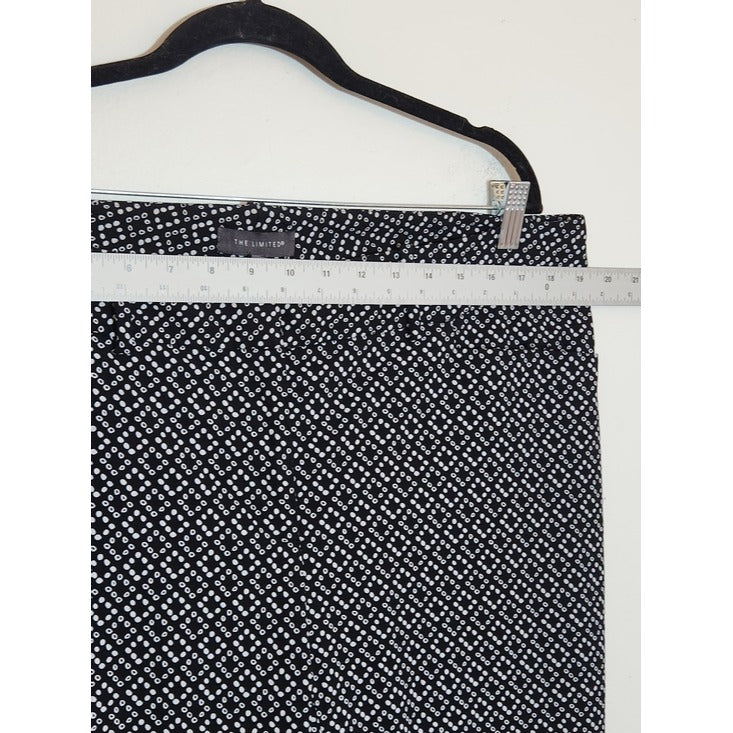 The Limited Black and White Dot Print Ankle Pants Size 14W