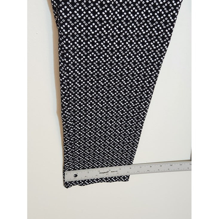 The Limited Black and White Dot Print Ankle Pants Size 14W