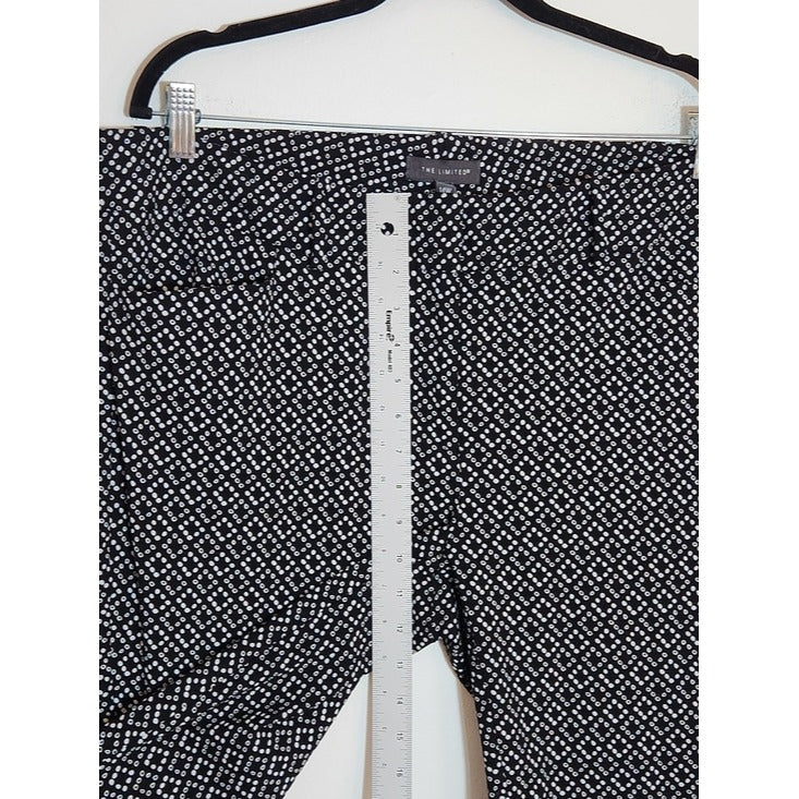 The Limited Black and White Dot Print Ankle Pants Size 14W