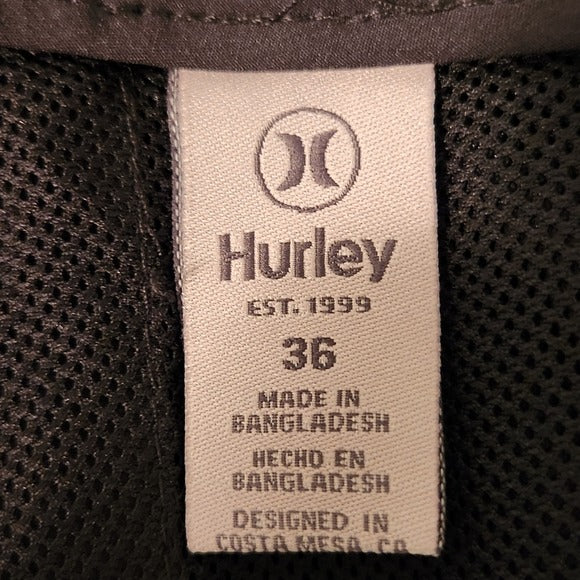 Hurley Black Athletic Performance Shorts Size 36