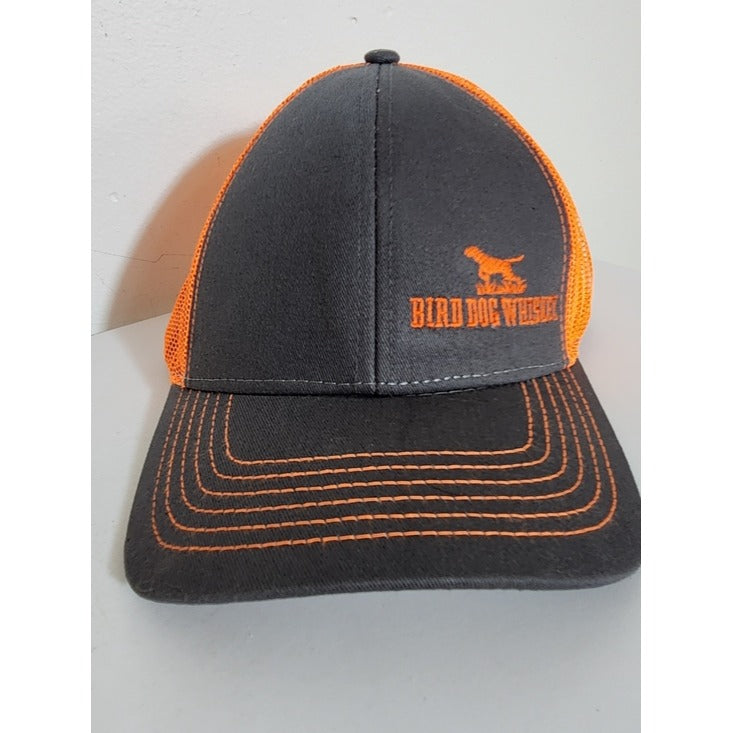 Bird Dog Whiskey Gray and Orange Logo Trucker Baseball Hat One Size