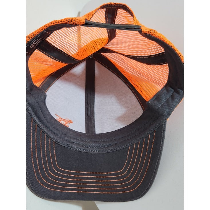 Bird Dog Whiskey Gray and Orange Logo Trucker Baseball Hat One Size