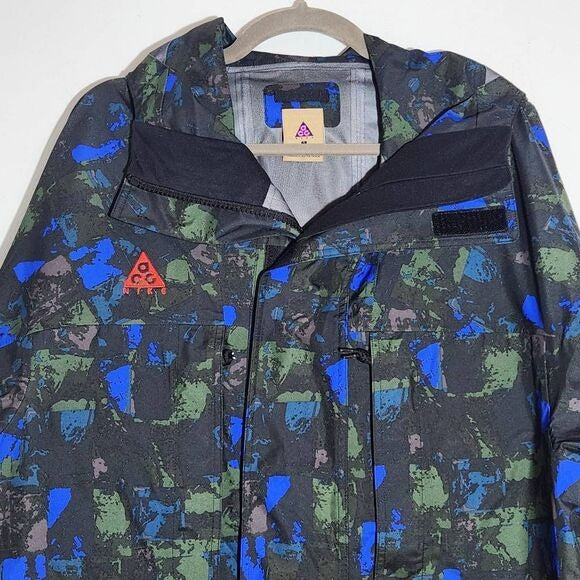 Nike ACG Gore-Tex Green and Blue Zip-Up Jacket Size Large Nike Men's ACG Hoodie