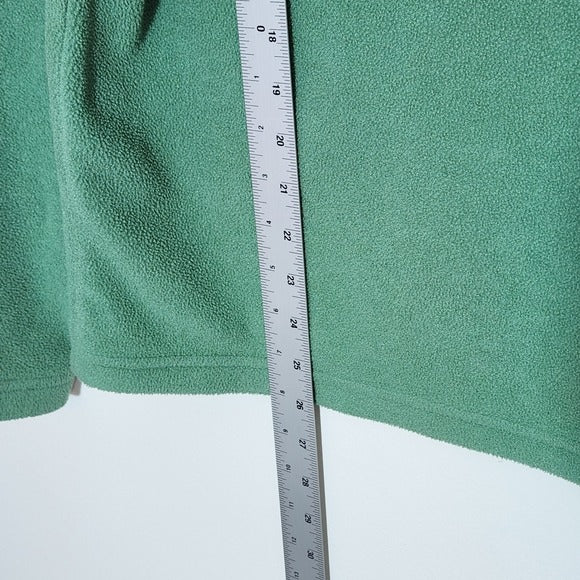 Vineyard Vines Mens Green Fleece Quarter-Zip Pullover Size Small