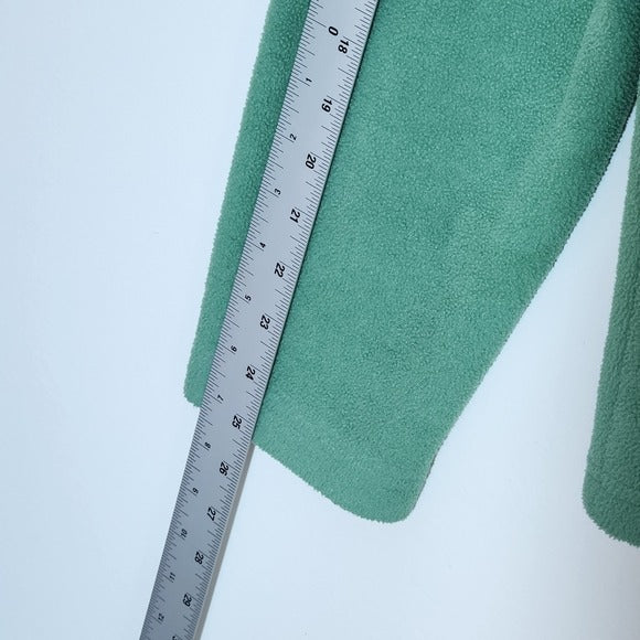 Vineyard Vines Mens Green Fleece Quarter-Zip Pullover Size Small