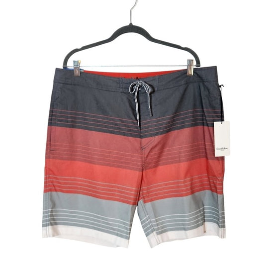 Goodfellow Red and Gray Swim Trunks Size 38, New