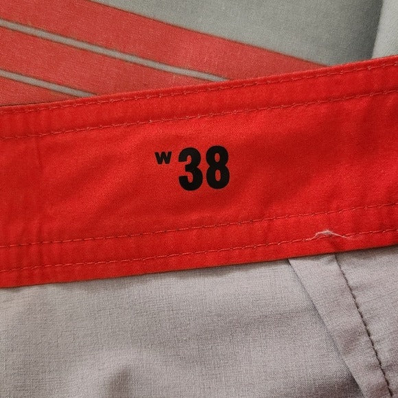 Goodfellow Red and Gray Swim Trunks Size 38, New