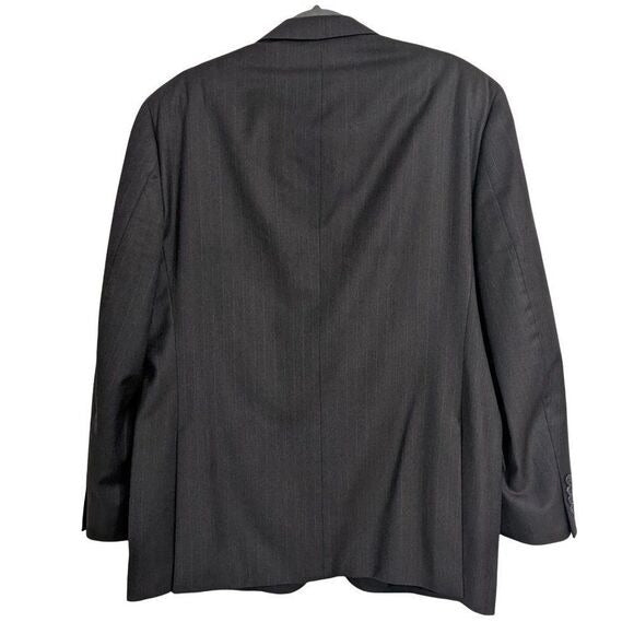 Tasso Elba Brown Pinstriped Sport Coat Size 44R Men's Brown Blazer