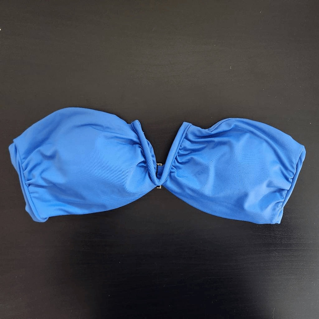 Andie Blue Strapless Bikini Top Blue Swim Top NWT Size Medium Blue Andie Top