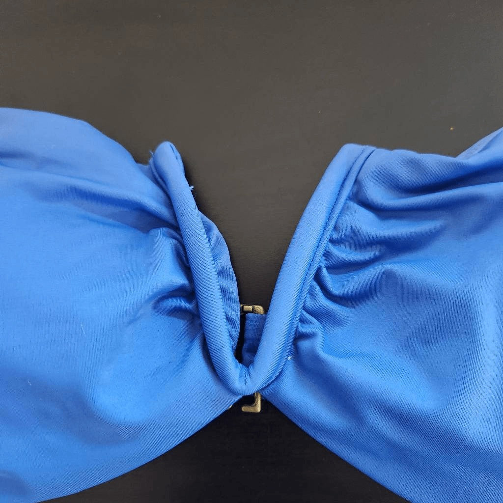 Andie Blue Strapless Bikini Top Blue Swim Top NWT Size Medium Blue Andie Top
