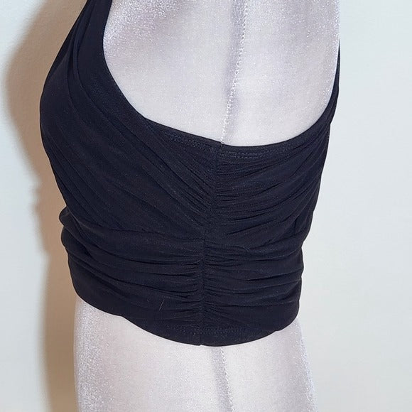 SHEIN Black One Shoulder Cropped Top Size Medium NWT
