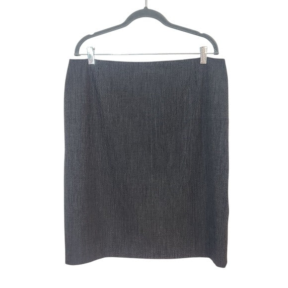 Alex Marie Black Knee Length Pencil Skirt Size 16 NWT