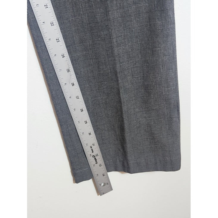Banana Republic Men's Gray Plaid Straight Fit Pants Size 34 x 34
