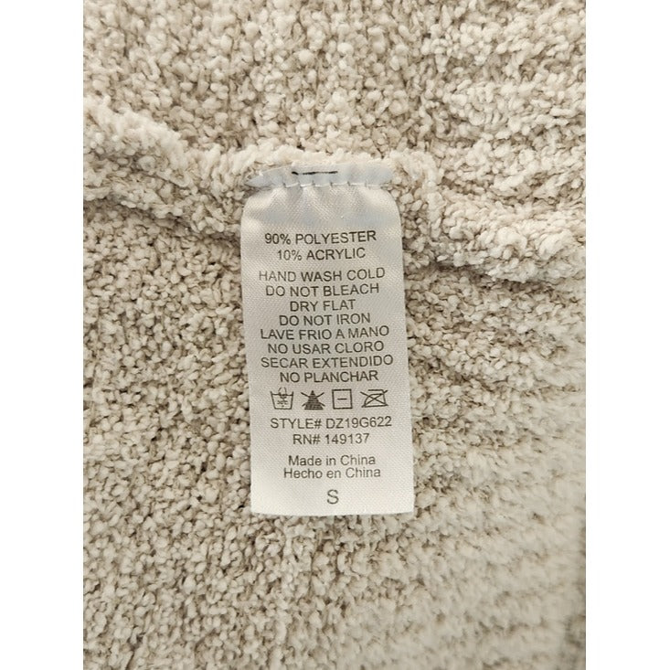 Double Zero Cream Fuzzy Cropped Sweater Size Small
