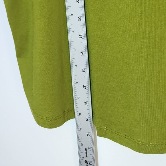 LOGO Principles by Lori Goldstein Green Knit Henley Top Size 3X NWOT