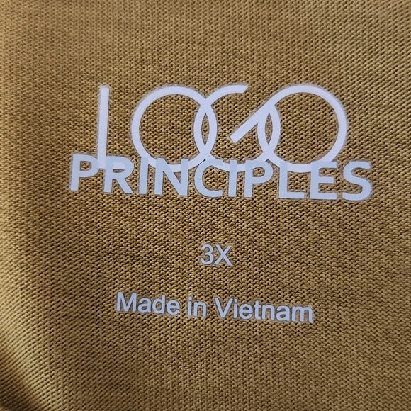 LOGO Principles by Lori Goldstein Green Knit Henley Top Size 3X NWOT