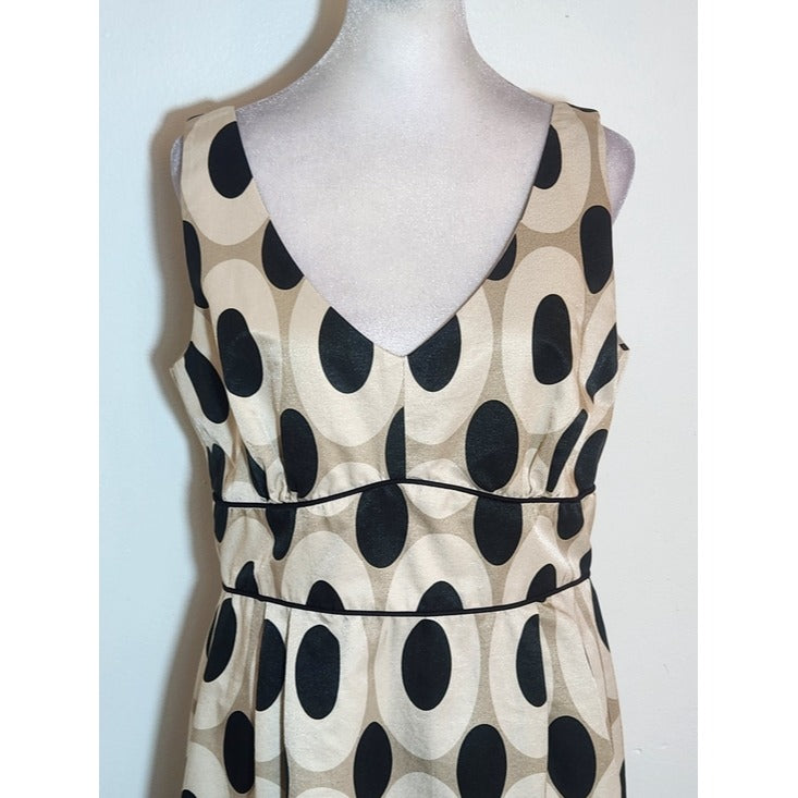 Jade by Melody Tam Circle Print Sleeveless Dress Size 10 Wedding Guest Dress