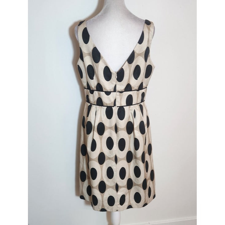 Jade by Melody Tam Circle Print Sleeveless Dress Size 10 Wedding Guest Dress