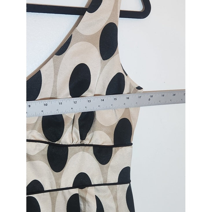 Jade by Melody Tam Circle Print Sleeveless Dress Size 10 Wedding Guest Dress