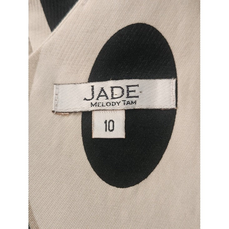 Jade by Melody Tam Circle Print Sleeveless Dress Size 10 Wedding Guest Dress