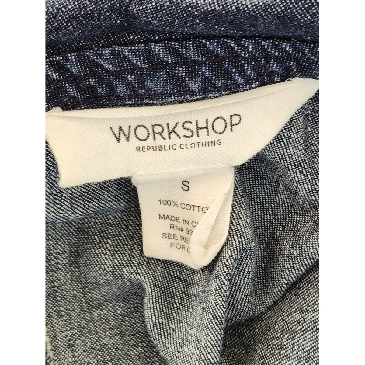Workshop Republic Clothing Dark Wash Denim Mini Dress Size Small