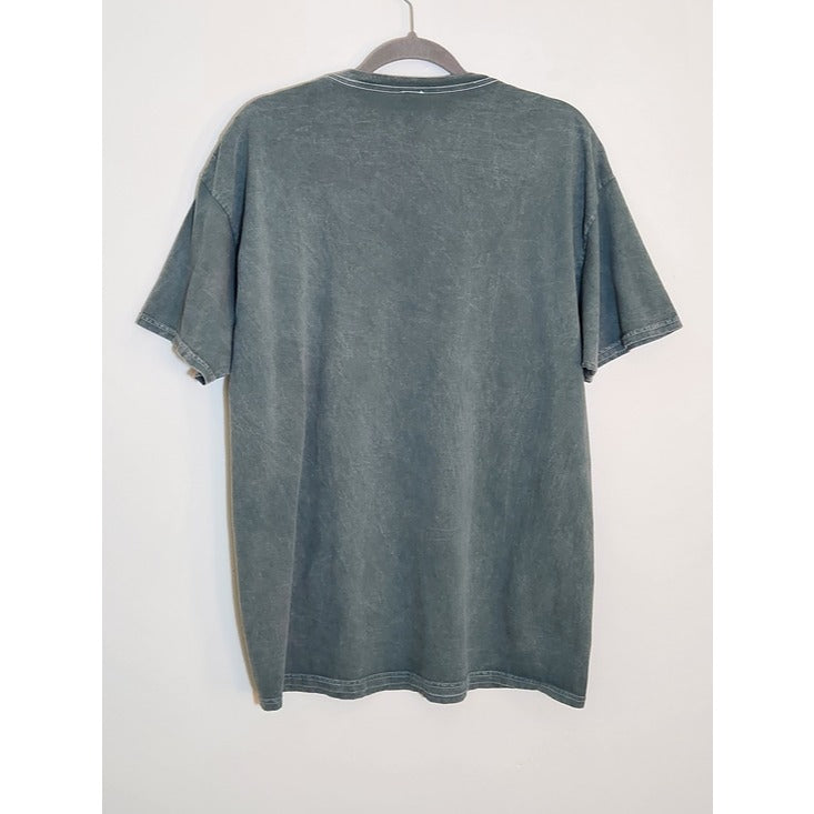 Sweet Claire Mineral Wash Green Tiger Print Shirt Size Large/XL