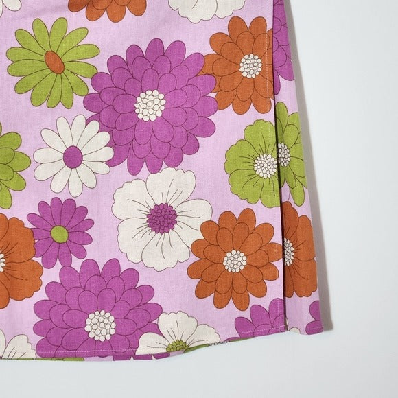 Princess Highway Linen Blend Pink Floral Wrap Mini Skirt Size 16, New