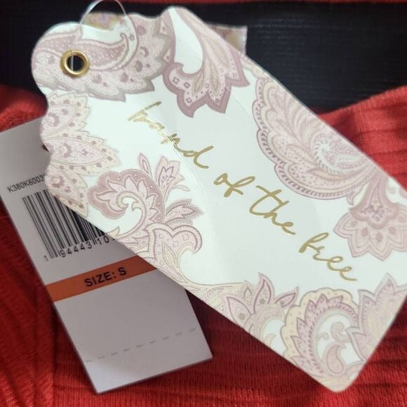 Band of the Free Orange Knit Midi Pencil Skirt Size Small Rust Pencil Skirt, New