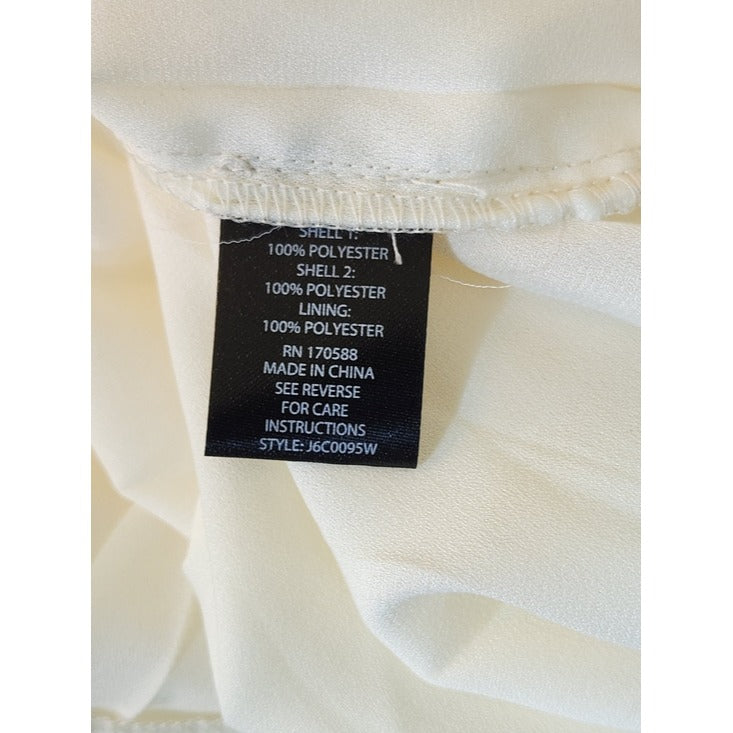 Fusionista Cream Layered Cargo Maxi Skirt Size Large NWT