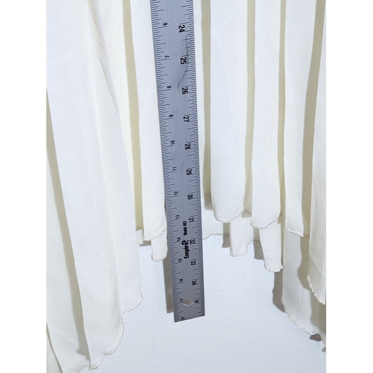 Fusionista Cream Layered Cargo Maxi Skirt Size Large NWT