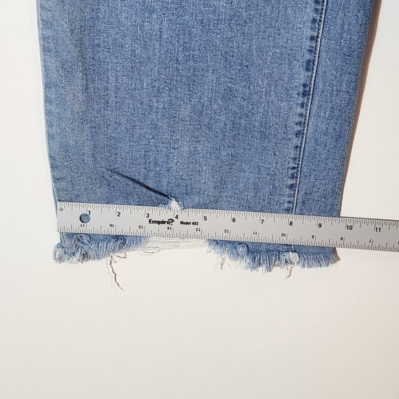 Uniqlo Cropped Wide-Leg Distressed Jeans Size 25