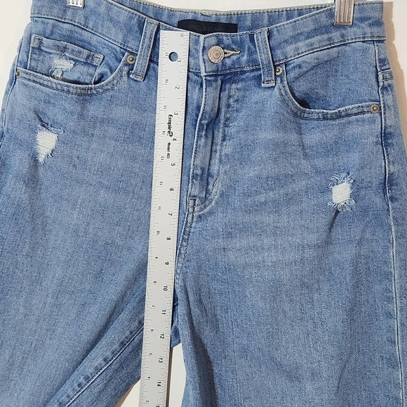 Uniqlo Cropped Wide-Leg Distressed Jeans Size 25