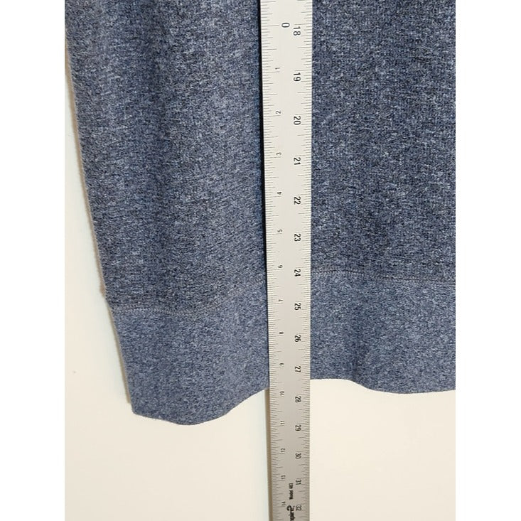 Banana Republic Womens Heather Blue Quarter Zip Pullover Sweater Size Large