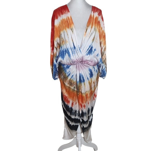 Young Fabulous & Broke Boho Tie-Dye Dress Size Small YFB Siren Maxi Dress