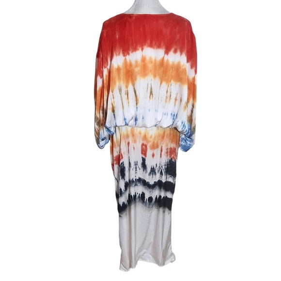 Young Fabulous & Broke Boho Tie-Dye Dress Size Small YFB Siren Maxi Dress