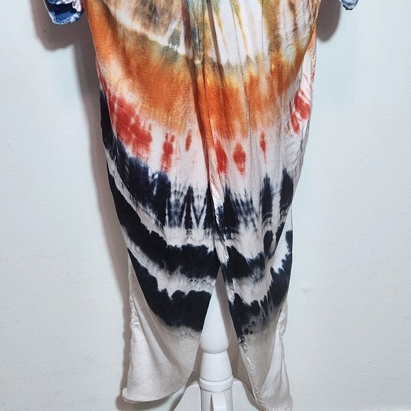 Young Fabulous & Broke Boho Tie-Dye Dress Size Small YFB Siren Maxi Dress