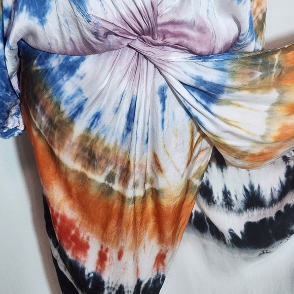 Young Fabulous & Broke Boho Tie-Dye Dress Size Small YFB Siren Maxi Dress