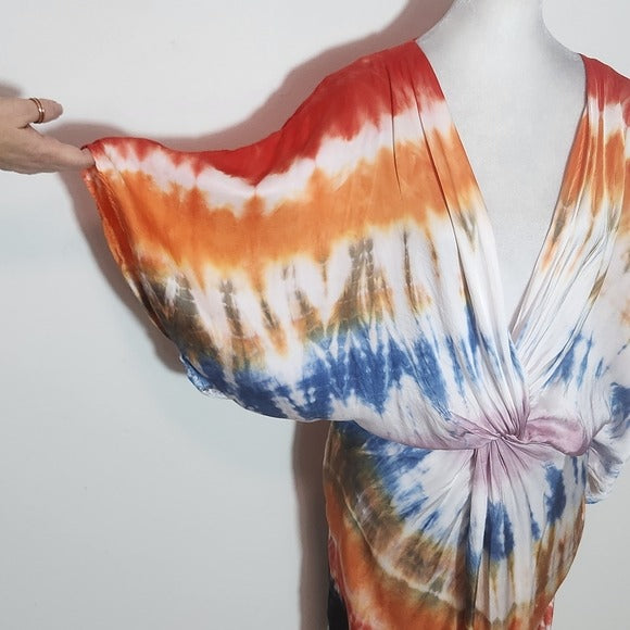 Young Fabulous & Broke Boho Tie-Dye Dress Size Small YFB Siren Maxi Dress