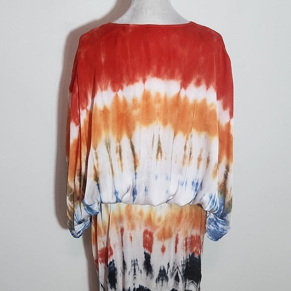 Young Fabulous & Broke Boho Tie-Dye Dress Size Small YFB Siren Maxi Dress
