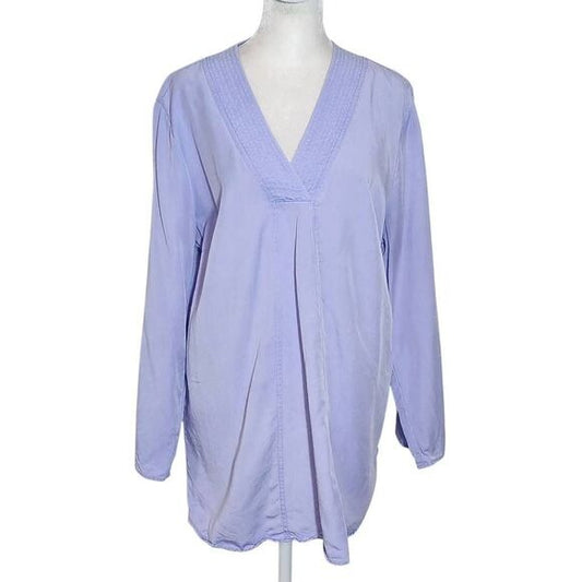 Soft Surroundings Purple Tunic Size Large Light Purple Chambray Tunic