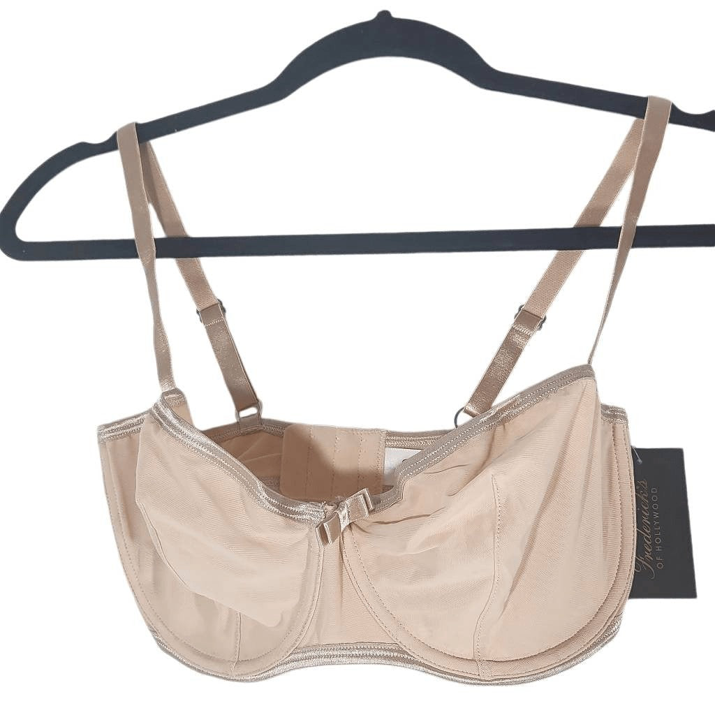 Frederick's of Hollywood Nude Mesh Balconette Bra Size 32F NWT Everyday Nude Bra