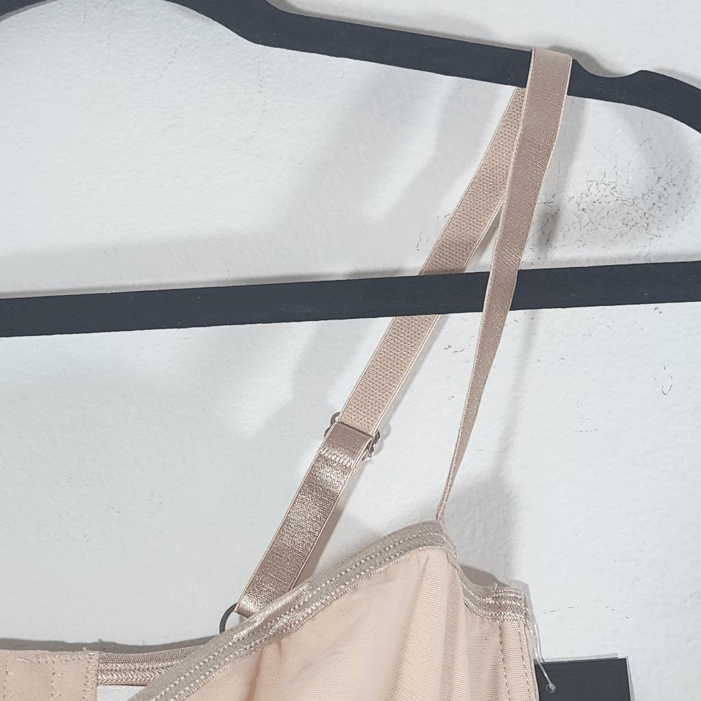 Frederick's of Hollywood Nude Mesh Balconette Bra Size 32F NWT Everyday Nude Bra
