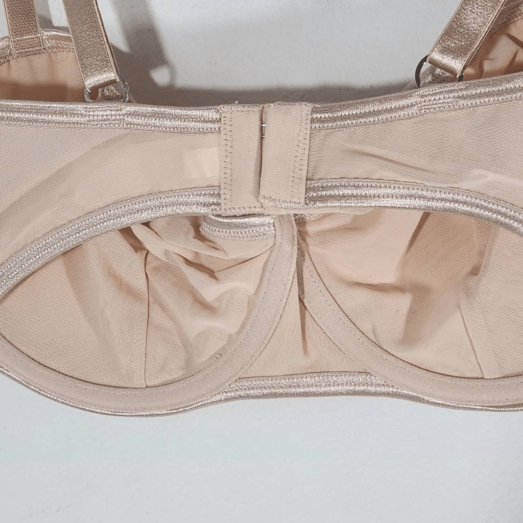 Frederick's of Hollywood Nude Mesh Balconette Bra Size 32F NWT Everyday Nude Bra