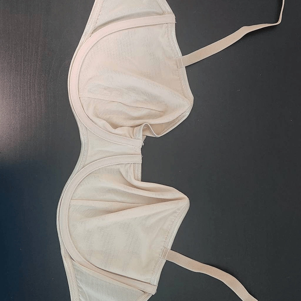 Frederick's of Hollywood Nude Mesh Balconette Bra Size 32F NWT Everyday Nude Bra