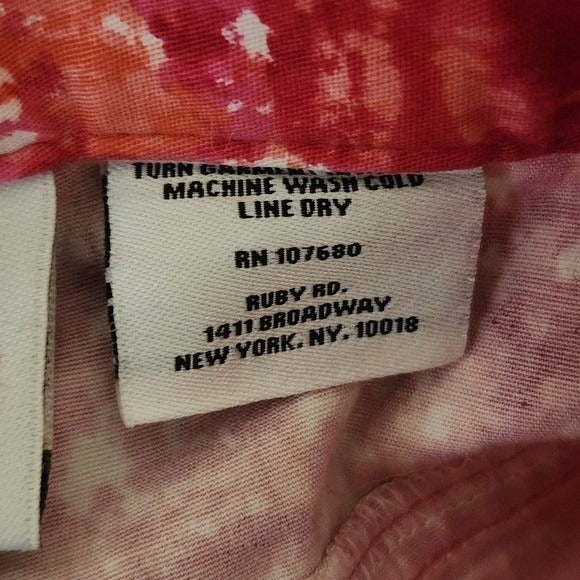 Ruby Rd. Pink Print Tapered Leg Cropped Pants Size 18 Pink Capri Pants