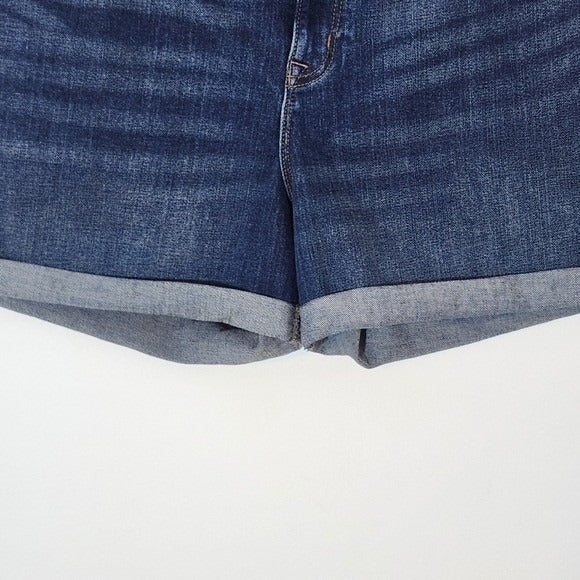 Old Navy Women's Blue Denim Shorts Size 14 Old Navy Boyfriend Cuffed Jean Shorts