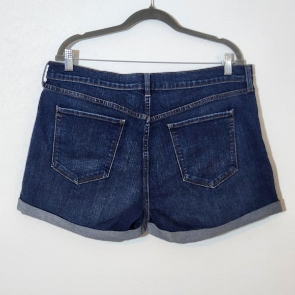 Old Navy Women's Blue Denim Shorts Size 14 Old Navy Boyfriend Cuffed Jean Shorts