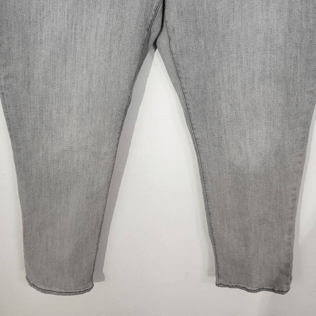 Loft Gray Jeans Size 12 Loft The Girlfriend Gray Distressed Jeans