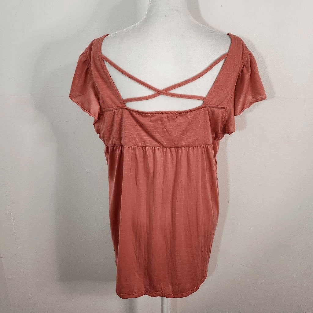 Absolutely Famous Pink Knit Top Size XL NWT Pink Crochet Top